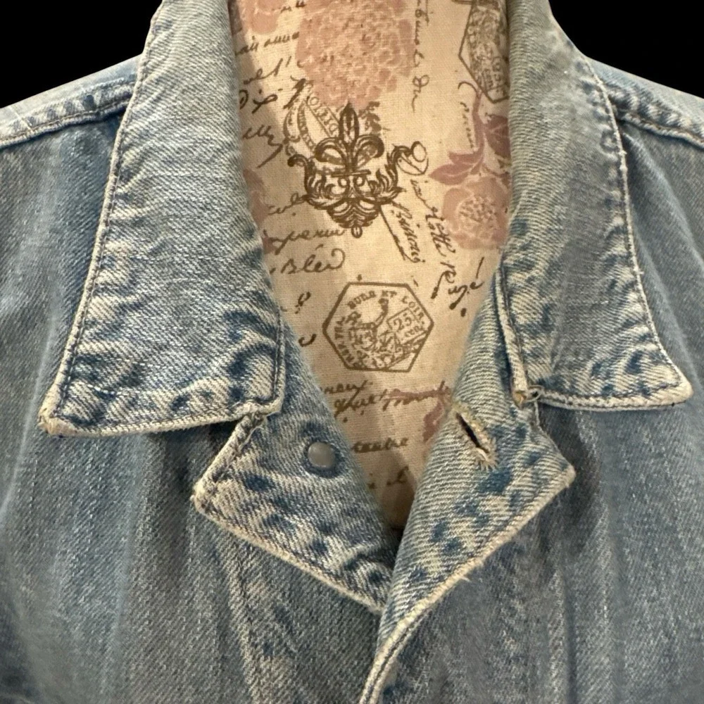 Vintage Banana Republic Denim Trucker Jacket Size XL Made In USA Cabincore EUC